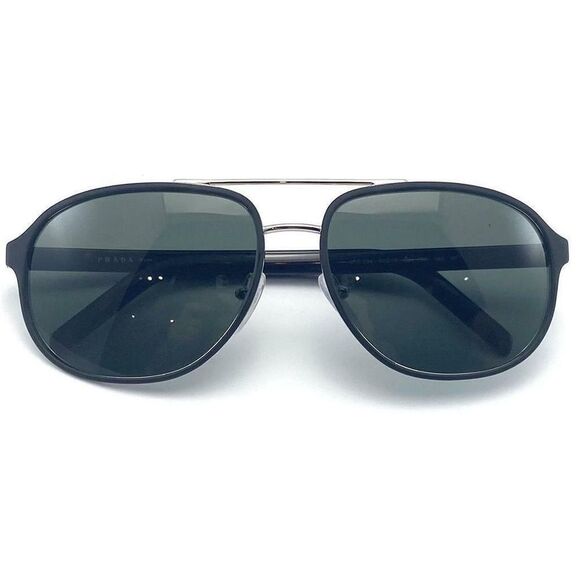 NEW PRADA SPR 53X 524-736 BLACK AUTHENTIC SUNGLASSES SPR53X 60-16 - Picture 2 of 6